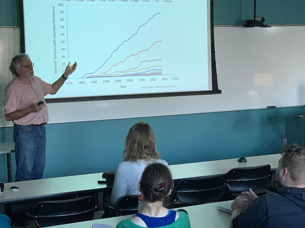 Dr. Fabian Menalled presenting at the Bair Ranch Foundation Seminar Series