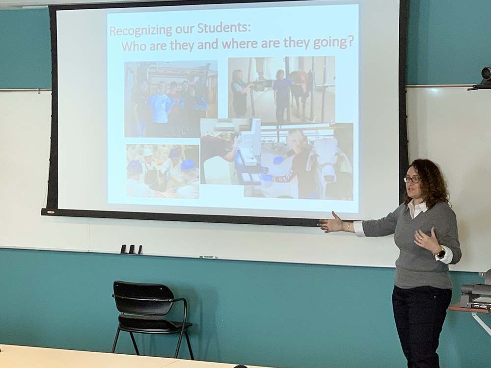 Dr. Katie Dunlap speaking as part of the Bair Ranch Foundation Seminar Series