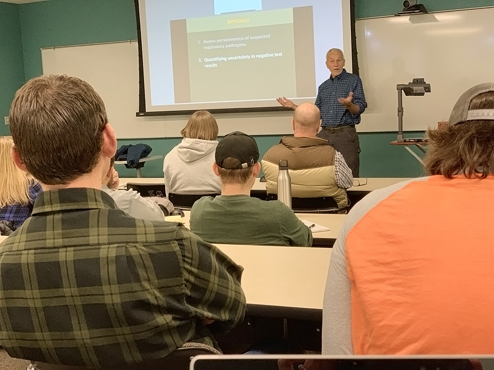 Dr. Bob Garrott speaking as part of the Bair Ranch Foundation Seminar Series